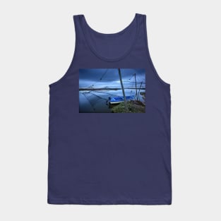 Lonely boat at the Delta of Aliakmonas river Tank Top